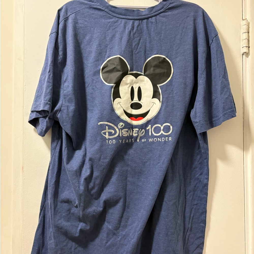 Disney 100th Anniversary Blue Tee with Mickey Mouse